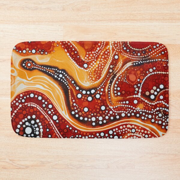 Item preview, Aboriginal Inspired Dot Art - Volcanic Lava Pattern designed and sold by GrinGalore.