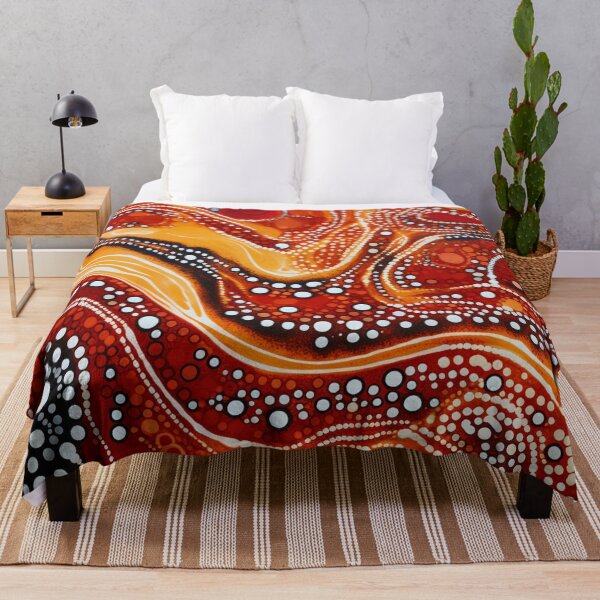 Item preview, Aboriginal Inspired Dot Art - Volcanic Lava Pattern designed and sold by GrinGalore.