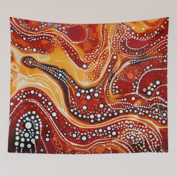 Item preview, Aboriginal Inspired Dot Art - Volcanic Lava Pattern designed and sold by GrinGalore.