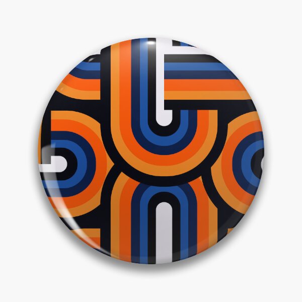 Item preview, Retro 1960's-1970's Vibrant Orange And Blue Designs designed and sold by DEC02.