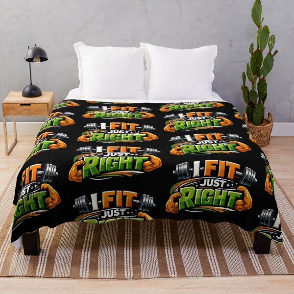 Item preview, I Fit Just Right Fitness Motivation Design designed and sold by TeeTimeTreasure.