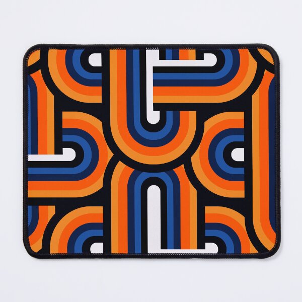 Item preview, Retro 1960's-1970's Vibrant Orange And Blue Designs designed and sold by DEC02.