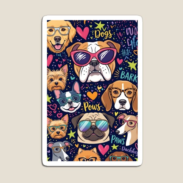 Item preview, Cool Dogs in Sunglasses Pop Art Pattern designed and sold by PholPol1959.