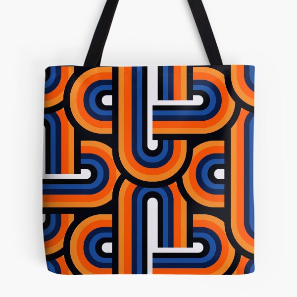 Item preview, Retro 1960's-1970's Vibrant Orange And Blue Designs designed and sold by DEC02.