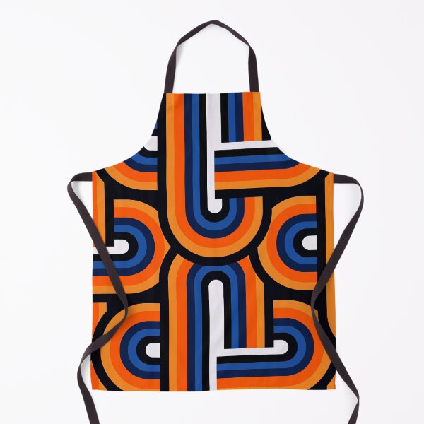 Item preview, Retro 1960's-1970's Vibrant Orange And Blue Designs designed and sold by DEC02.