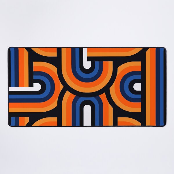 Item preview, Retro 1960's-1970's Vibrant Orange And Blue Designs designed and sold by DEC02.