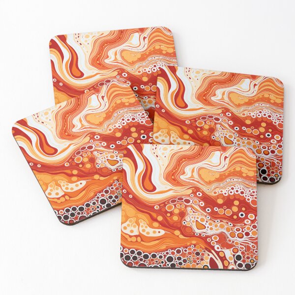 Item preview, Aboriginal Inspired Dot Art - Bright Lava Pattern designed and sold by GrinGalore.