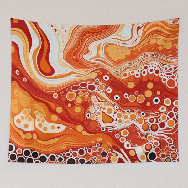 Item preview, Aboriginal Inspired Dot Art - Bright Lava Pattern designed and sold by GrinGalore.