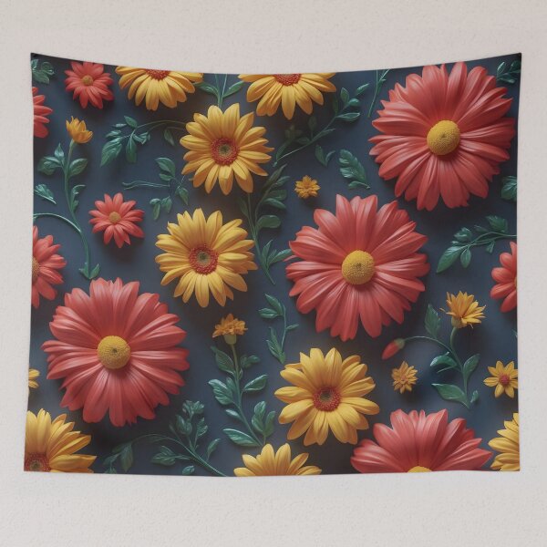 Item preview, 3D Flowers Red Yellow designed and sold by NK-Studios .