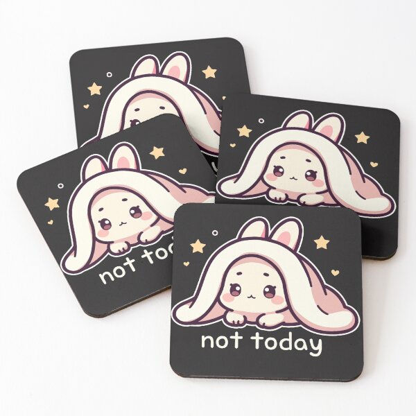 Item preview, Not Today Bunny Avoiding Reality Cute Meme designed and sold by EkaArtShop.