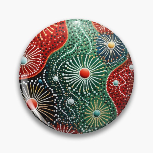 Item preview, Aboriginal Inspired Dot Art - Wildflowers in the Waves designed and sold by GrinGalore.