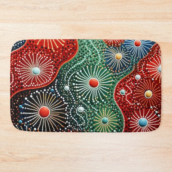 Item preview, Aboriginal Inspired Dot Art - Wildflowers in the Waves designed and sold by GrinGalore.