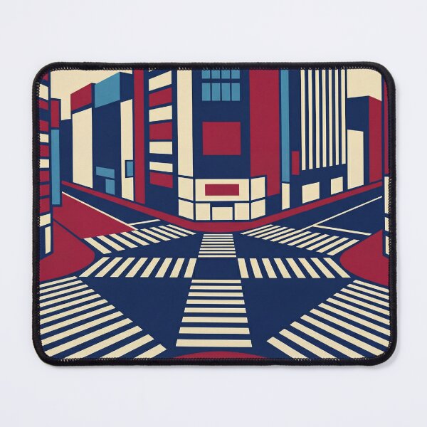 Item preview, Iconic Shibuya Crossing Tokyo – Modern Geometric Illustration designed and sold by amithc.