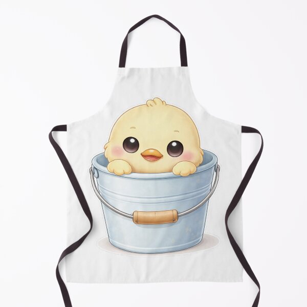 Item preview, Cute Duck Peeking from Bucket Kawaii Design designed and sold by Sadia Jannat.