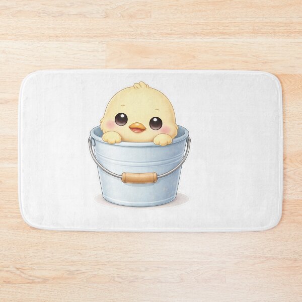 Item preview, Cute Duck Peeking from Bucket Kawaii Design designed and sold by Sadia  Jannat.