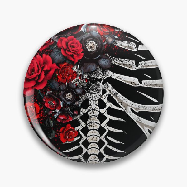 Item preview, Dark Floral Skeleton Ribcage Rose Gothic Aesthetic designed and sold by ViTee Design.