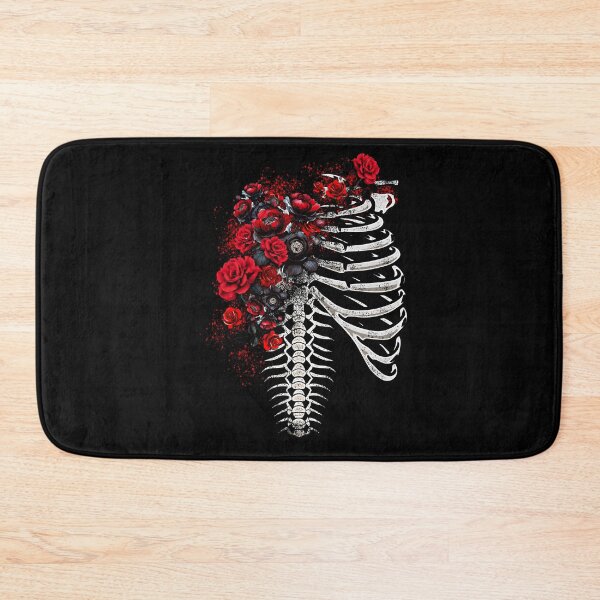 Item preview, Dark Floral Skeleton Ribcage Rose Gothic Aesthetic designed and sold by ViTee Design.
