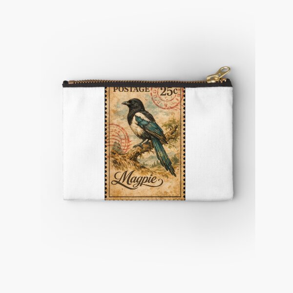 Item preview, Vintage Magpie Postage – 25c Collectible designed and sold by ForeverPrintsOK.
