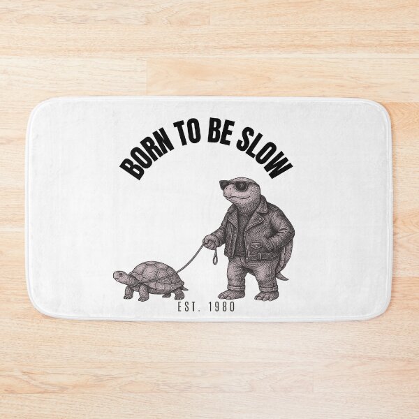 Item preview, Born to be Slow Funny Biker Turtle Retro Sketch designed and sold by Quotable Gear.