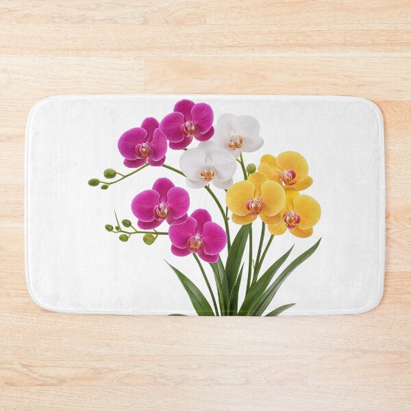 Item preview, Vibrant Pink White Yellow Elegant Orchid Flower Shapes Mania designed and sold by Shapes-Mania.