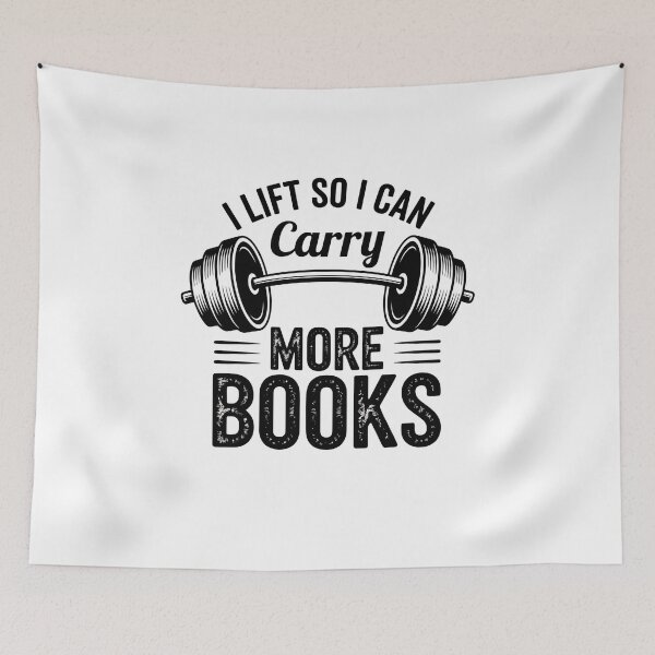 Item preview, I Lift So I Can Carry More Books - Perfect design for a book lover and gym addict who combines a passion for reading with a dedication to workout and strength designed and sold by ZyziowskyArt.