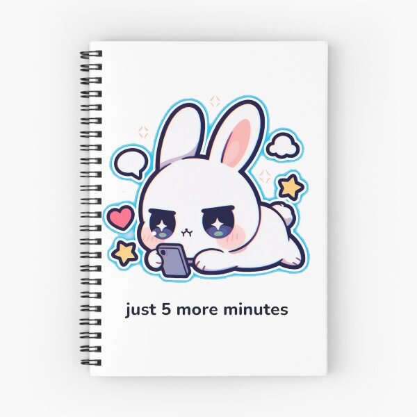 Item preview, Doomscroll Bunny Just 5 More Minutes Cute designed and sold by EkaArtShop.