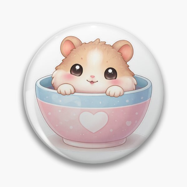 Item preview, Cute Hamster Peeking from Bowl Kawaii Design designed and sold by Sadia  Jannat.