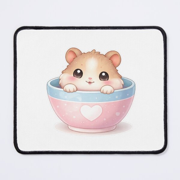 Item preview, Cute Hamster Peeking from Bowl Kawaii Design designed and sold by Sadia Jannat.
