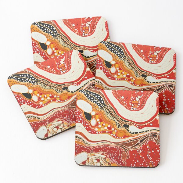 Item preview, Aboriginal Inspired Dot Art - Lava Waves designed and sold by GrinGalore.