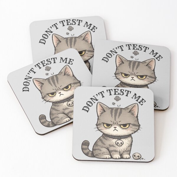 Item preview, Don’t Test Me Grumpy Cat Funny Meme Sticker Design designed and sold by randomdesignsnearme.