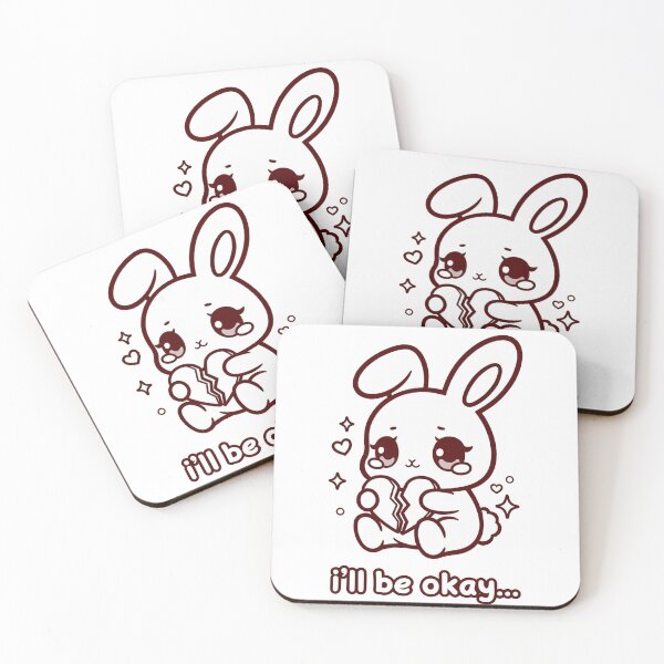 Item preview, Heartbreak Bunny I’ll Be Okay Probably Cute designed and sold by EkaArtShop.