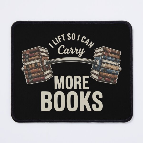 Item preview, I Lift So I Can Carry More Books - Perfect design for a book lover and gym addict who combines a passion for reading with a dedication to workout and strength. designed and sold by ZyziowskyArt.