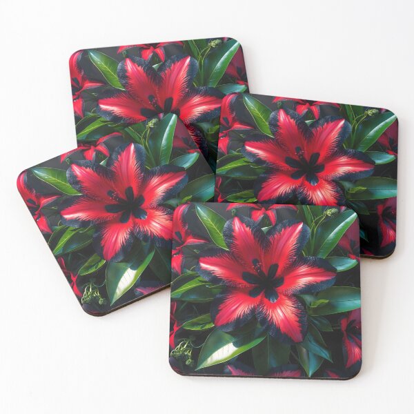 Item preview, Real Exotic Flowers Red Black 2 designed and sold by NK-Studios .