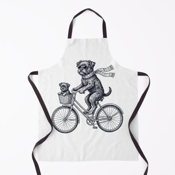 Item preview, Vintage Affenpinscher Riding Bike Bicycle Cycling Dog Lover designed and sold by DoodleTortle.