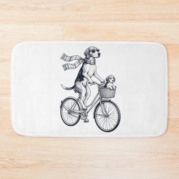 Item preview, Vintage American Foxhound Riding Bike Bicycle Cycling Dog Lover designed and sold by DoodleTortle.