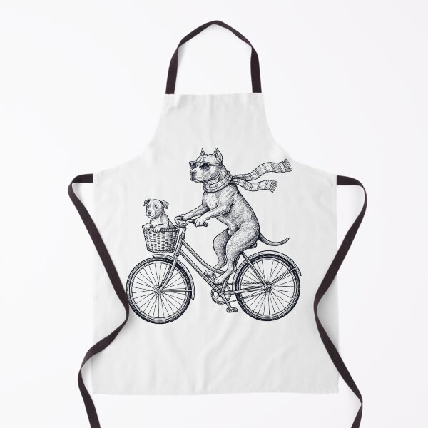 Item preview, Vintage American Pit Bull Terrier Riding Bike Bicycle Cycling Dog Lover designed and sold by DoodleTortle.