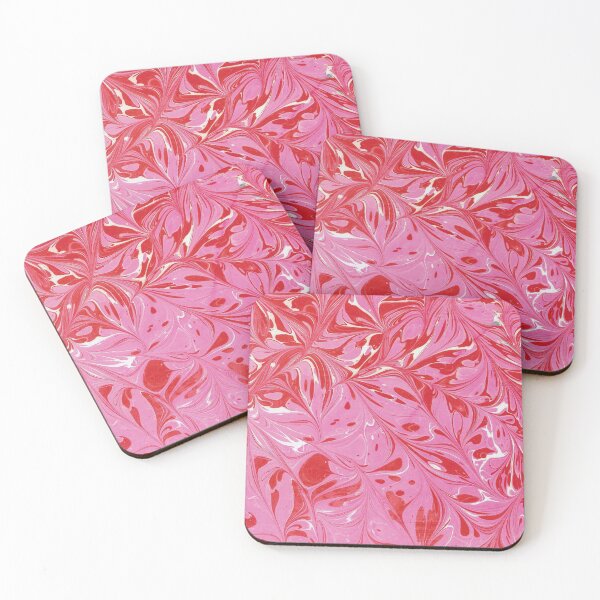 Item preview, Traditional marbling art Ebru, handmade , red and pink designed and sold by Pacika.