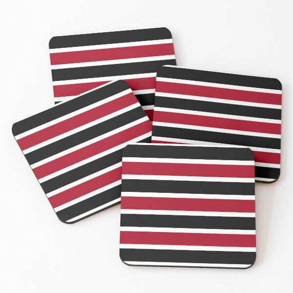 Item preview, Red, Black and White Horizontal Stripes Pattern designed and sold by PurplleArtz .