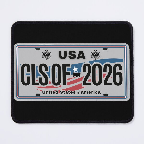 Item preview, Class of 2026 – USA License Plate Style Graduation Design with American Flag Wave designed and sold by GFamilyC.