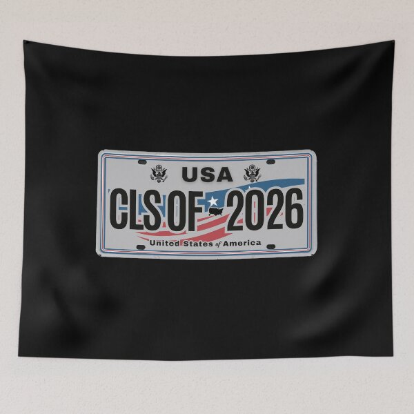 Item preview, Class of 2026 – USA License Plate Style Graduation Design with American Flag Wave designed and sold by GFamilyC.