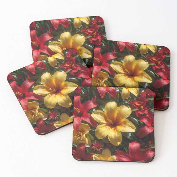 Item preview, Real Exotic Flowers Red Yellow designed and sold by NK-Studios .