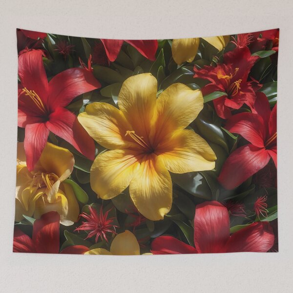Item preview, Real Exotic Flowers Red Yellow designed and sold by NK-Studios .