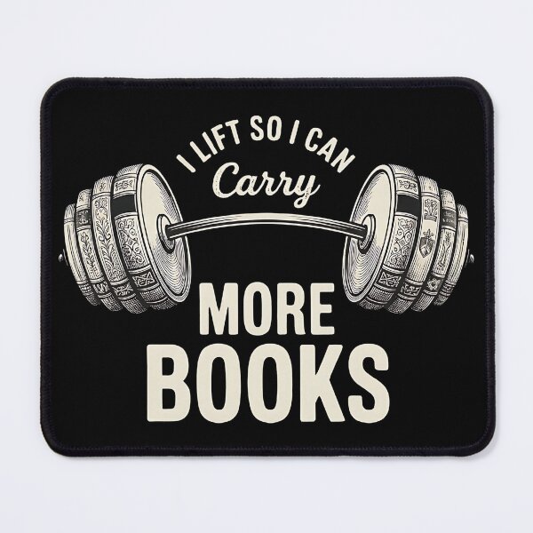 Item preview, I Lift So I Can Carry More Books - Perfect design for a book lover and gym addict who combines a passion for reading with a dedication to workout and strength. designed and sold by ZyziowskyArt.