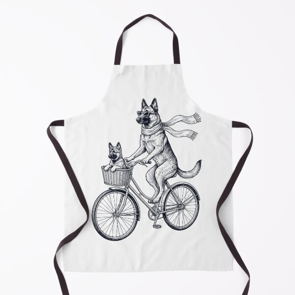 Item preview, Vintage Belgian Shepherd Riding Bike Bicycle Cycling Dog Lover designed and sold by DoodleTortle.
