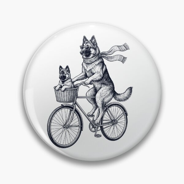 Item preview, Vintage Belgian Tervuren Riding Bike Bicycle Cycling Dog Lover designed and sold by DoodleTortle.