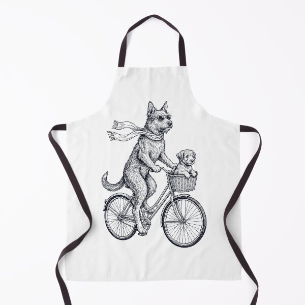 Item preview, Vintage Berger Picard Riding Bike Bicycle Cycling Dog Lover designed and sold by DoodleTortle.