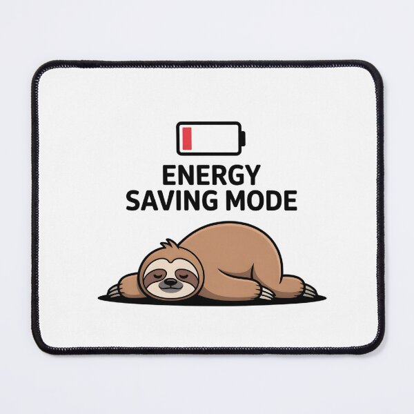 Item preview, Cute Tired Sloth Low Battery Aesthetic Burnout Meme Art designed and sold by Mr-wow.