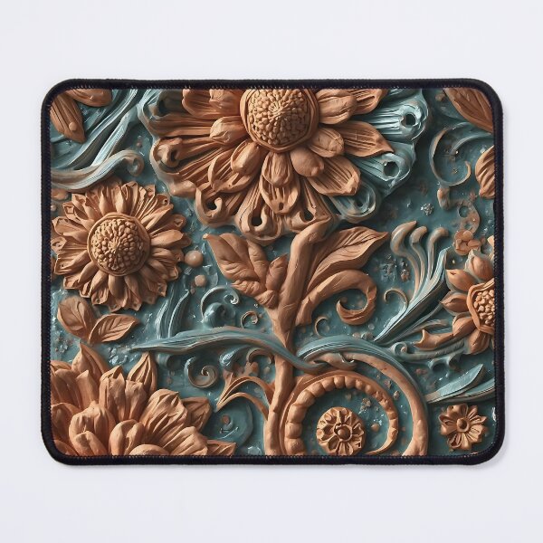 Item preview, 3D Boho Floral Relief Pattern designed and sold by NK-Studios .