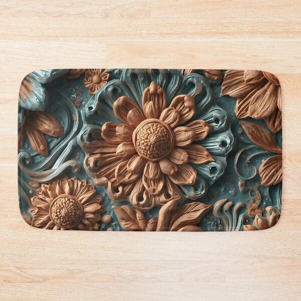 Item preview, 3D Boho Floral Relief Pattern designed and sold by NK-Studios .