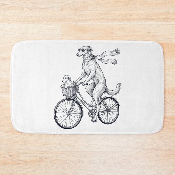 Item preview, Vintage Borzoi Riding Bike Bicycle Cycling Dog Lover designed and sold by DoodleTortle.
